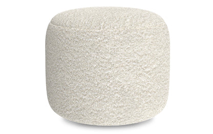 White | Chantal Round Pouf