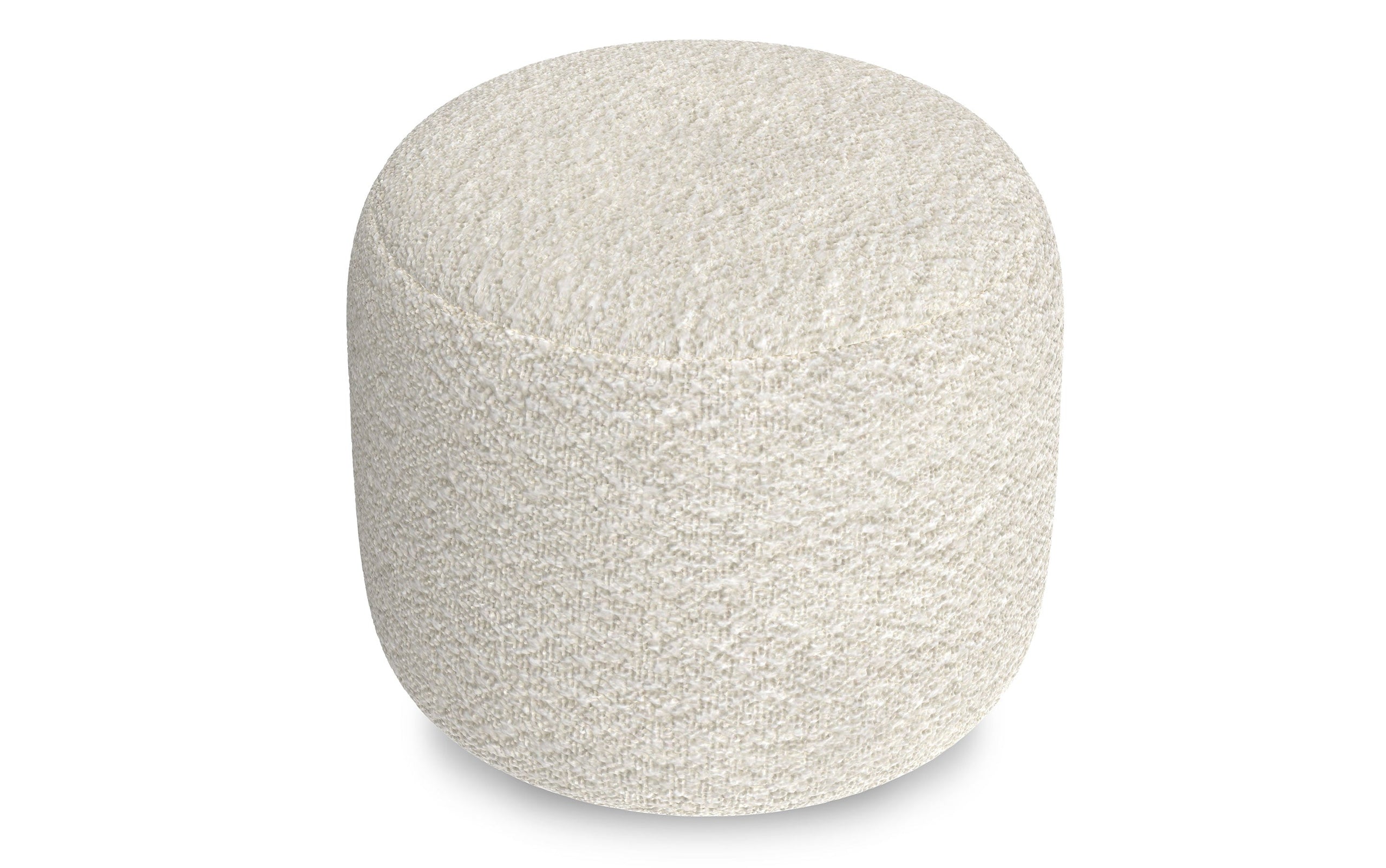 White | Chantal Round Pouf