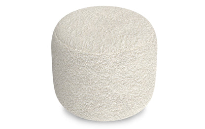 White | Chantal Round Pouf