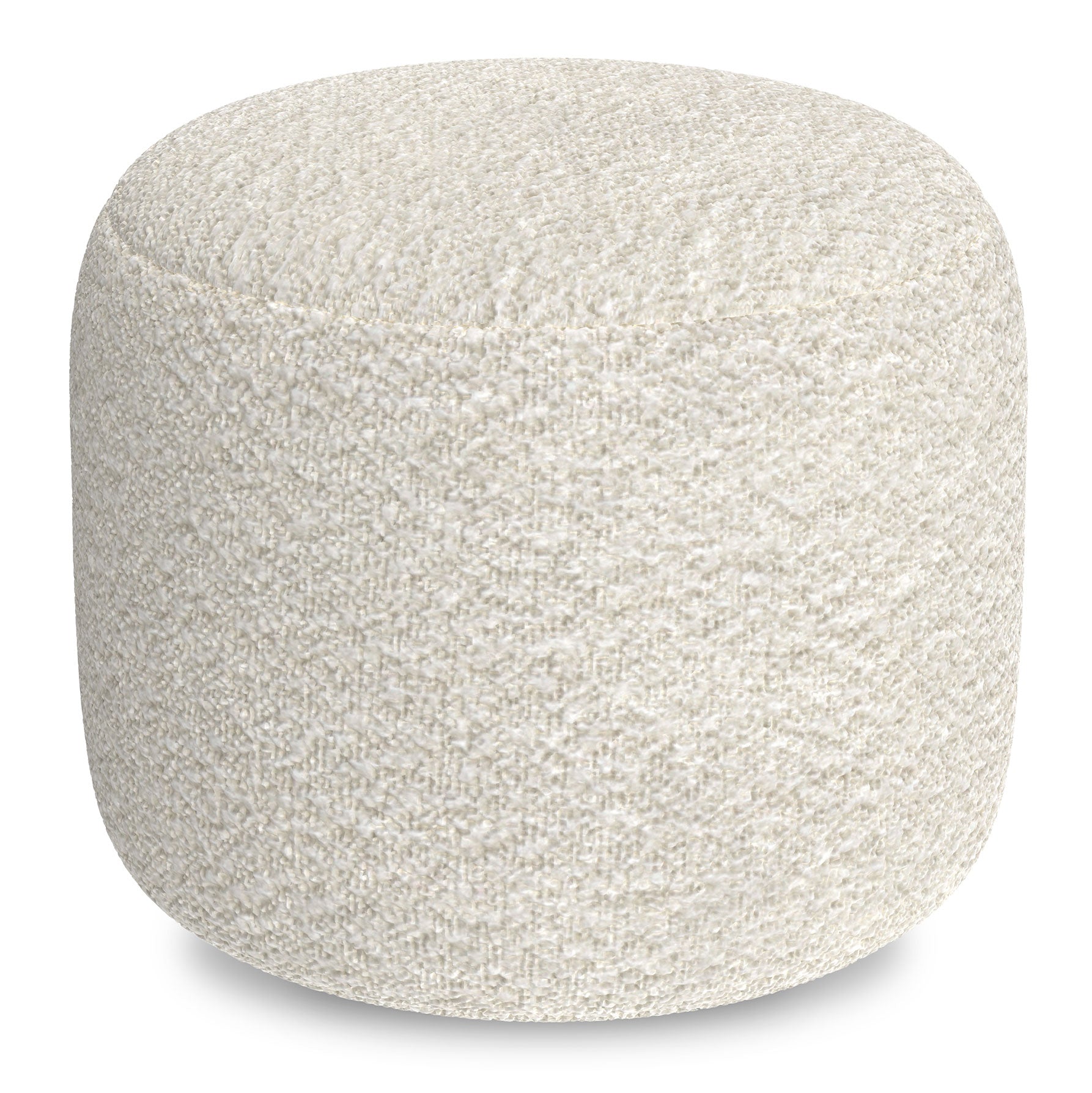 White | Chantal Round Pouf