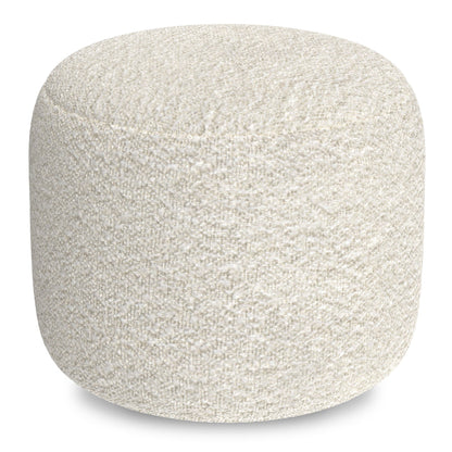 White | Chantal Round Pouf