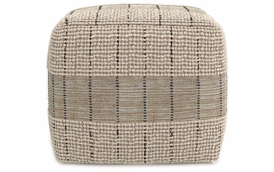 Elmer Square Woven Pouf