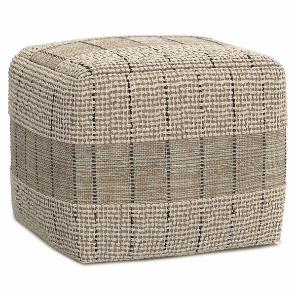 Elmer Square Woven Pouf