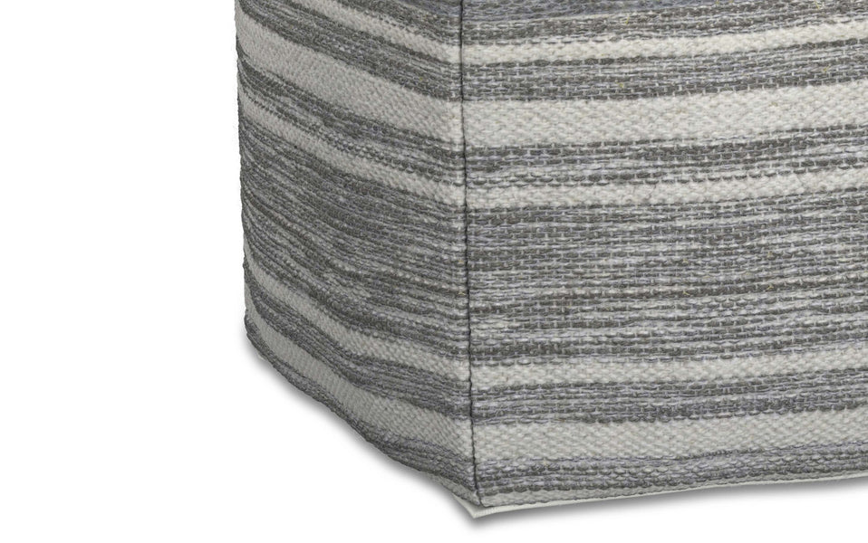 Carina Square Woven Pouf