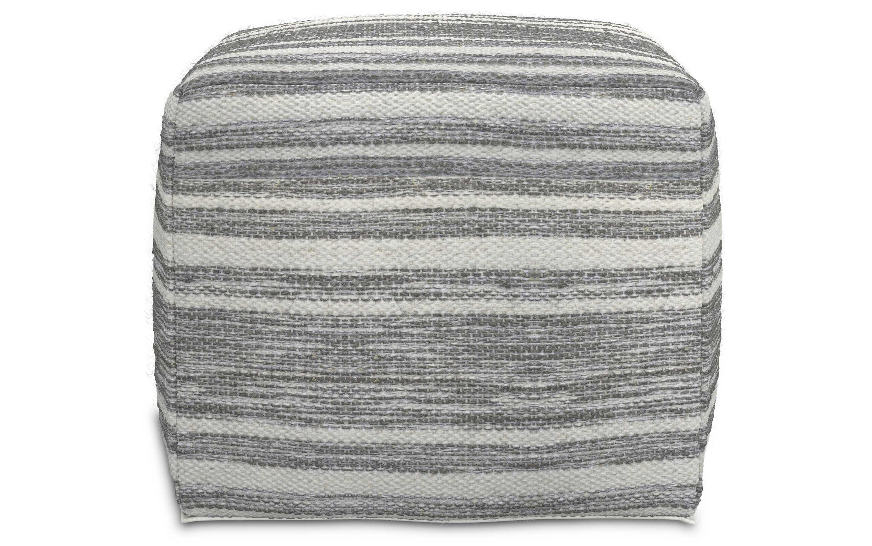 Carina Square Woven Pouf