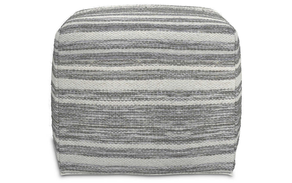 Carina Square Woven Pouf