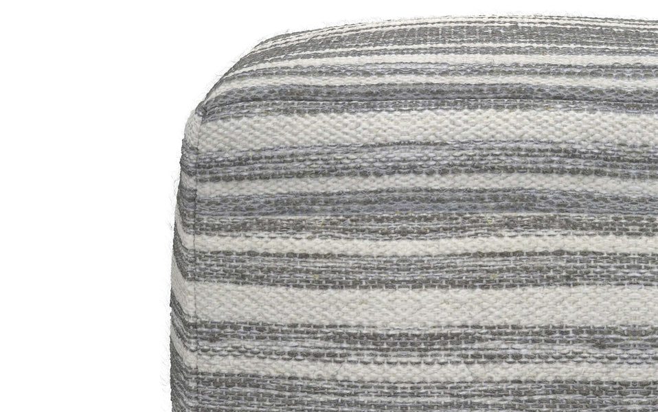 Carina Square Woven Pouf