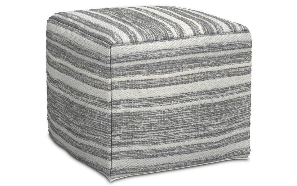 Carina Square Woven Pouf