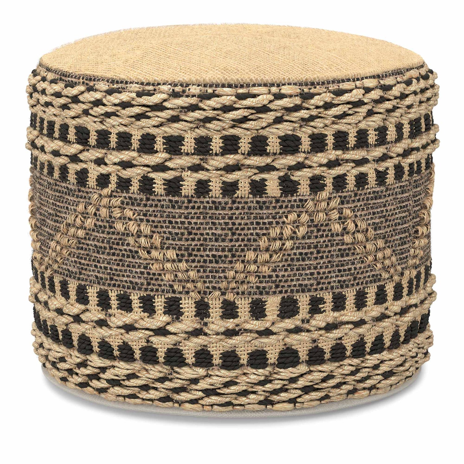 Stella Round Woven Pouf