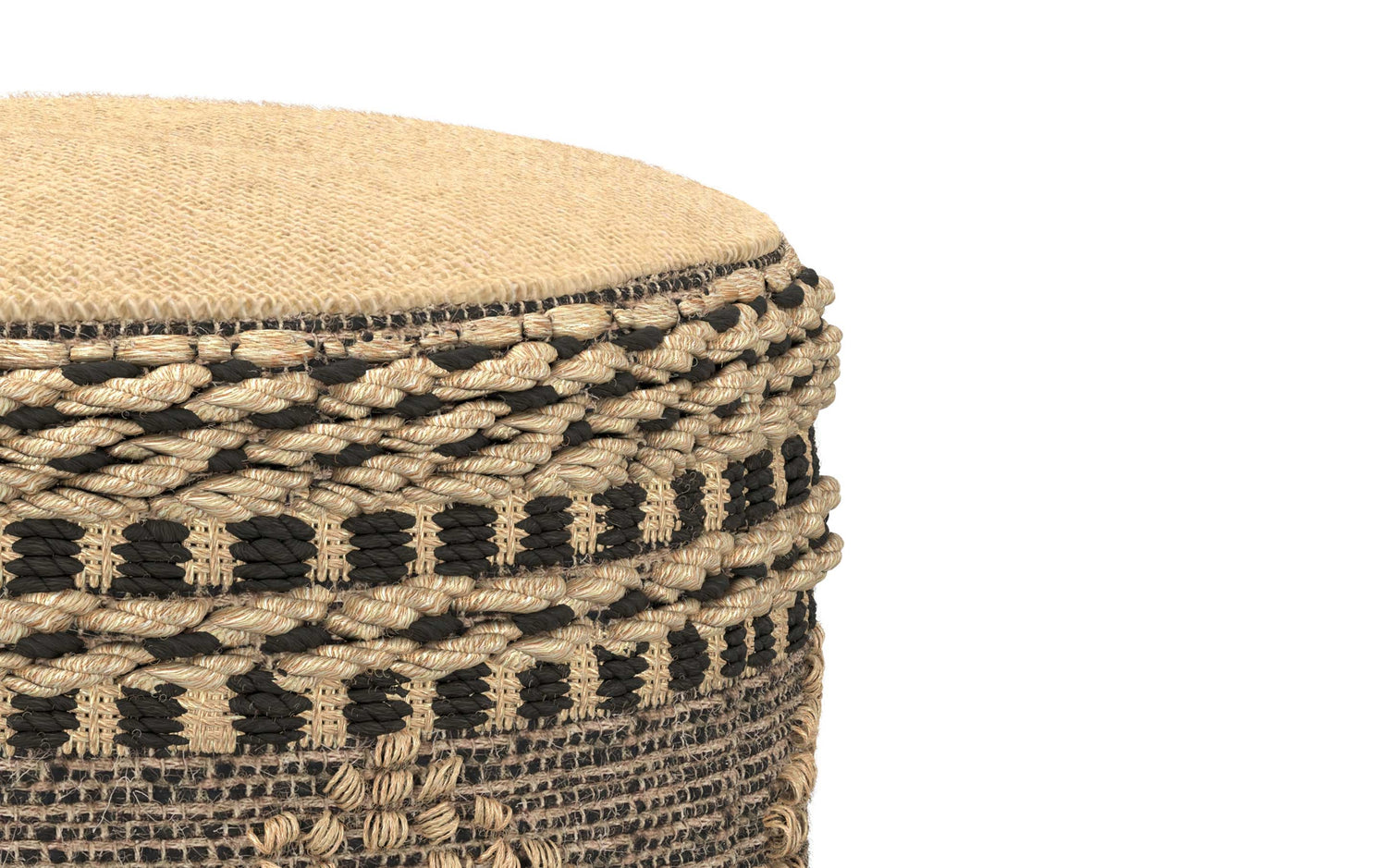 Stella Round Woven Pouf