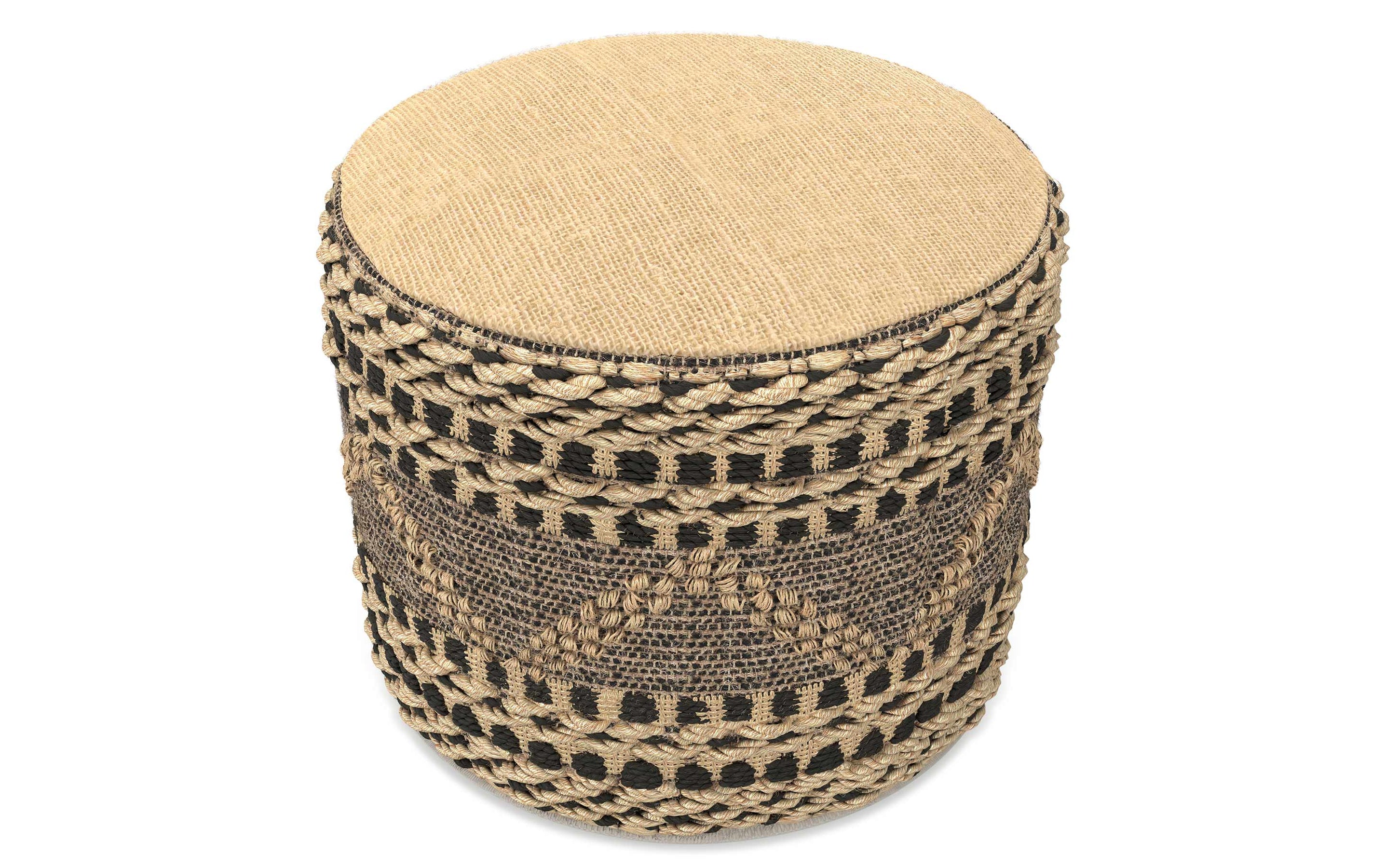 Stella Round Woven Pouf