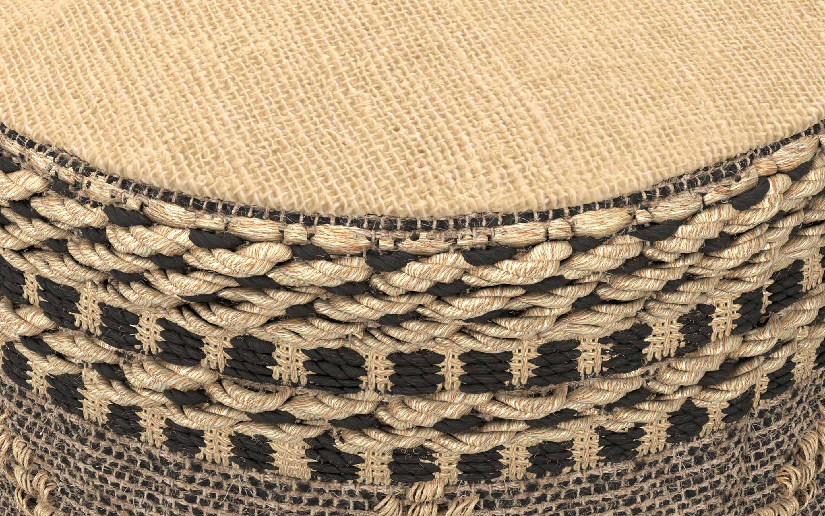 Stella Round Woven Pouf