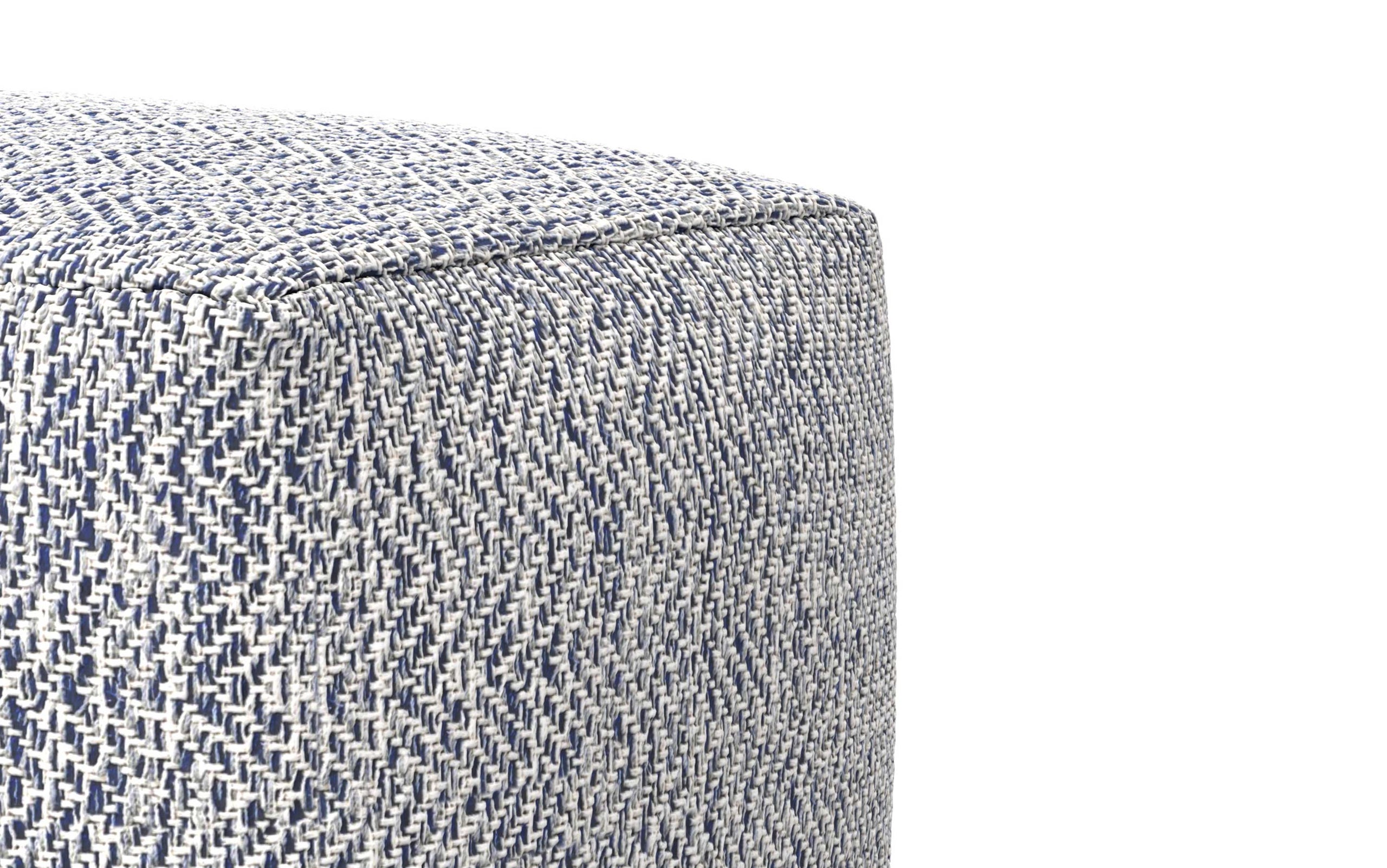 Denim Melange | Nate 18 inch Square Pouf