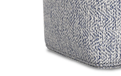 Denim Melange | Nate 18 inch Square Pouf