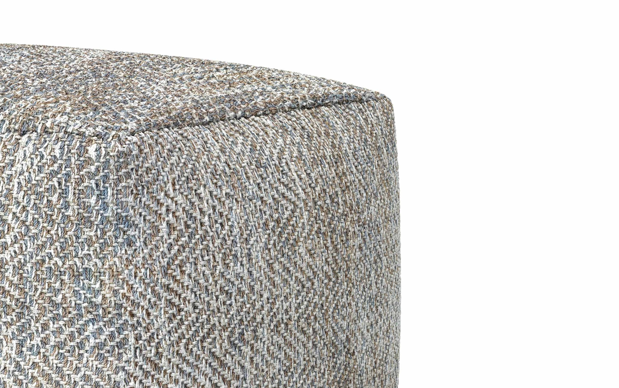 Grey Melange | Nate 18 inch Square Pouf