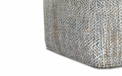 Grey Melange | Nate 18 inch Square Pouf
