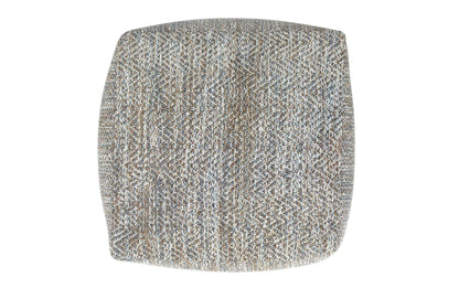 Grey Melange | Nate 18 inch Square Pouf