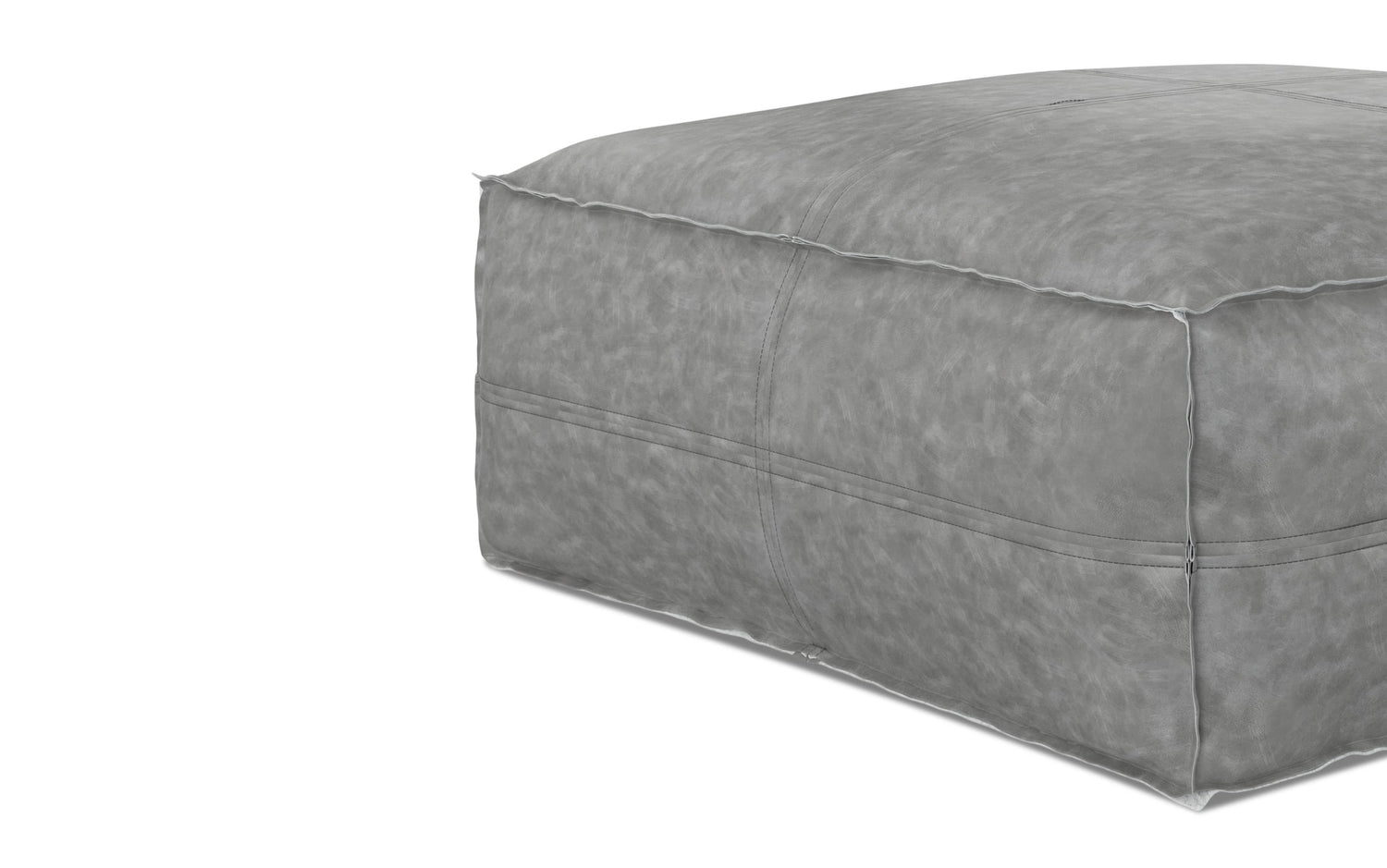 Distressed Grey | Brody Large Square Coffee Table Pouf