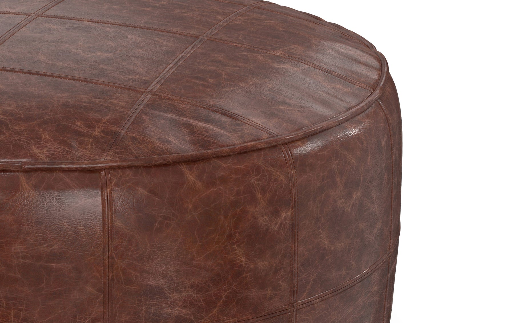 Connor 34 inch Round Coffee Table Pouf – Simpli Home