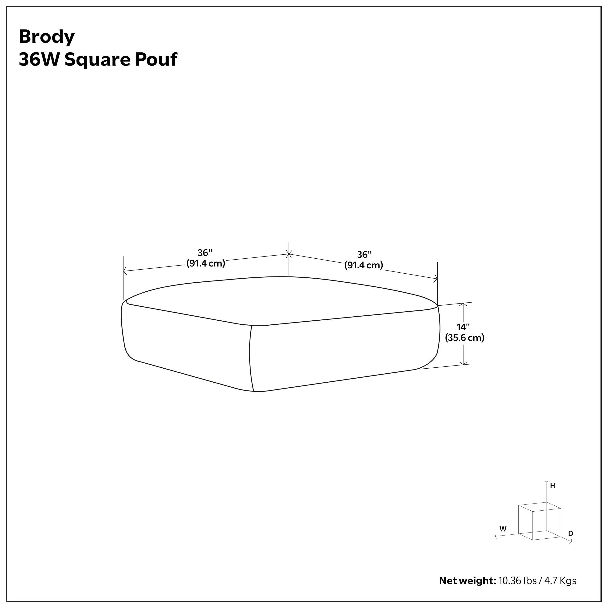 Distressed Brown | Brody Extra Large Coffee Table Pouf