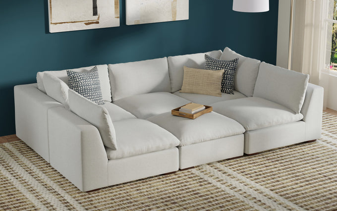 Jasmine Pit Sectional Sofa in Performance Fabric