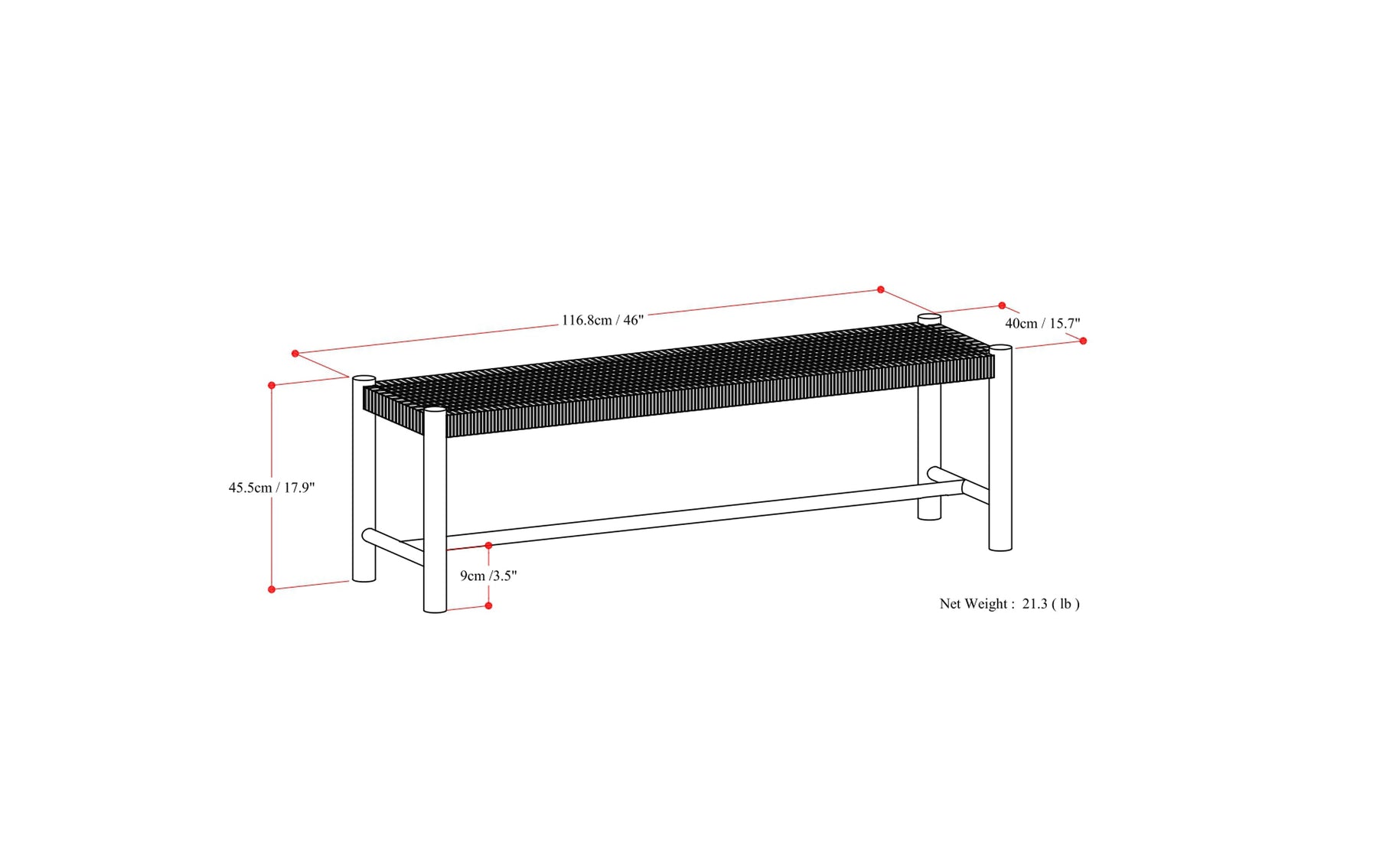 Grey | Dahlia Outdoor Indoor Bench