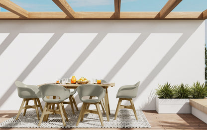 Taupe | Kona Outdoor Dining Chair in Recycled Plastic (Set of 2)