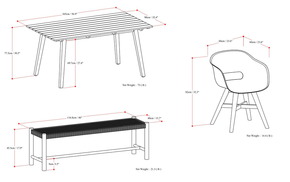 Pebble Grey | Kona 6 Piece Outdoor Dining Set