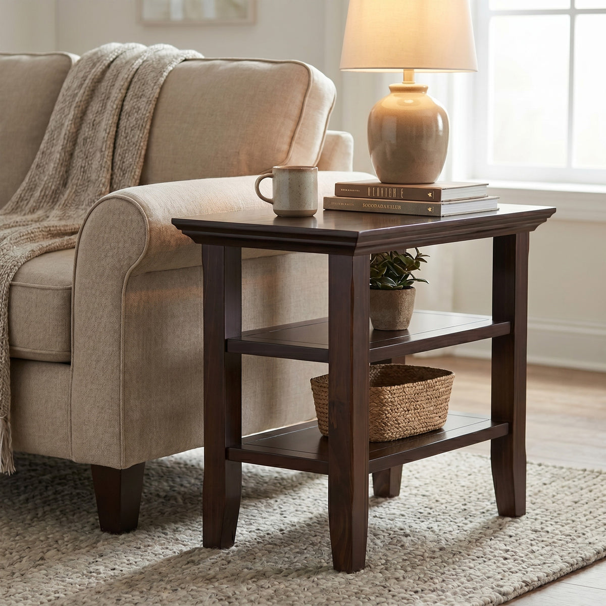 Brunette Brown | Acadian Narrow Side Table