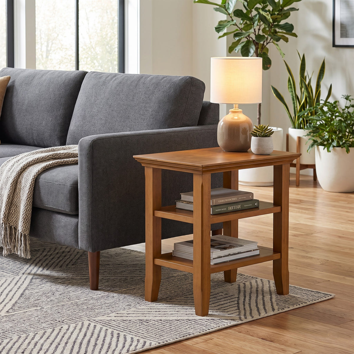 Light Golden Brown | Acadian Narrow Side Table