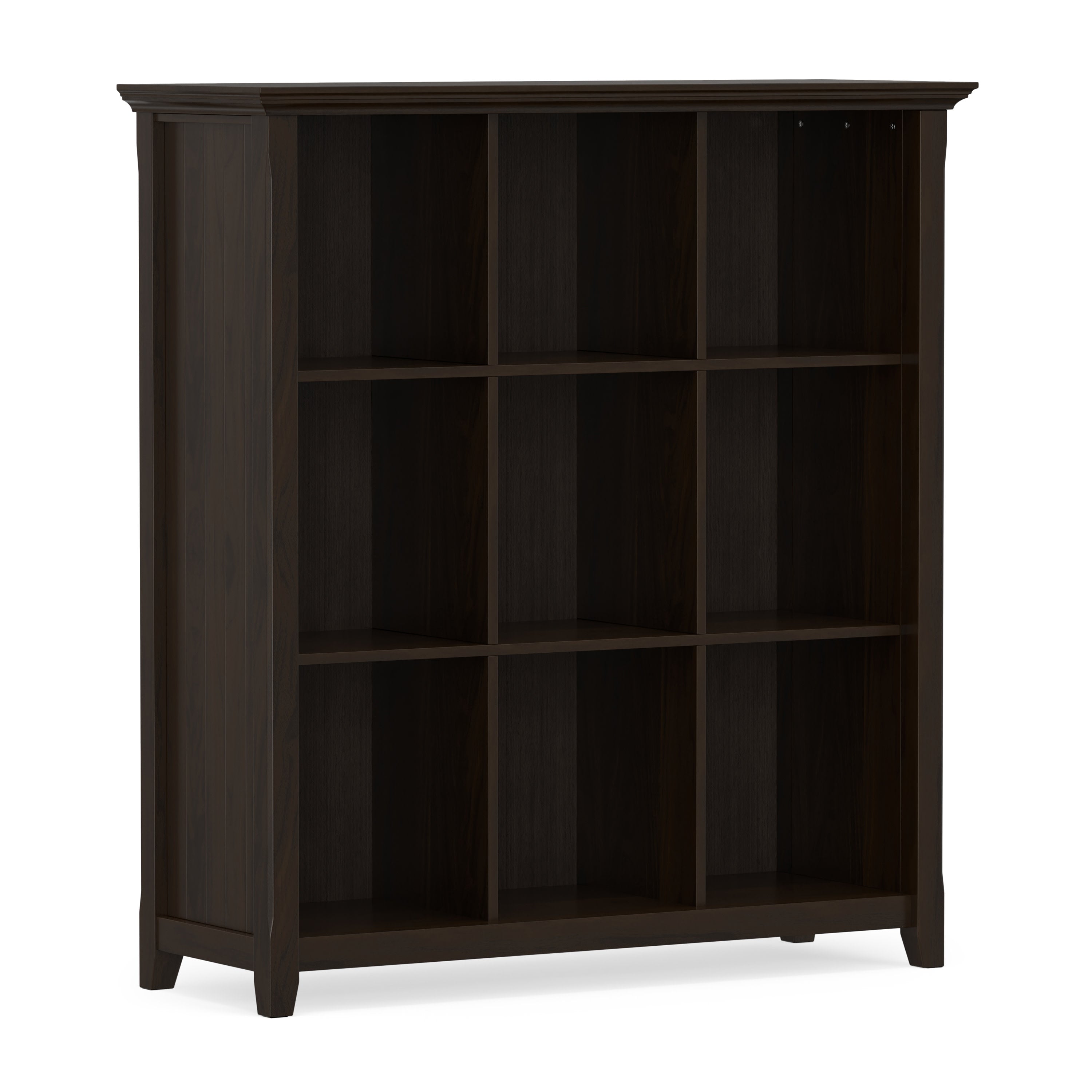 Solid Wood Cube Bookcase | Acadian 9 Cube Storage Unit – Simpli Home