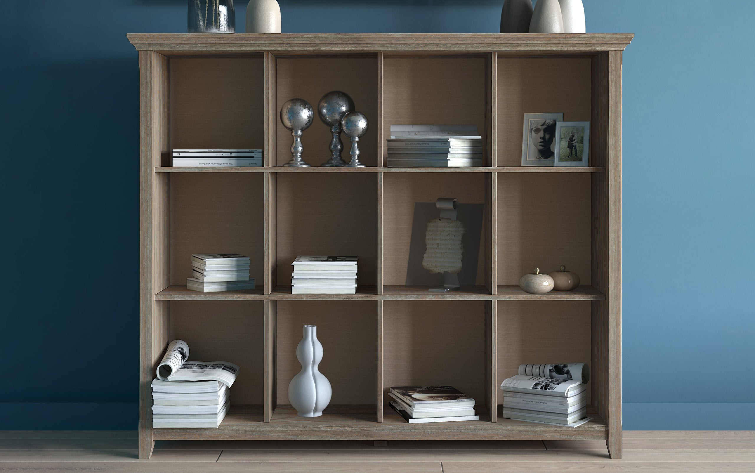 Distressed Grey | Acadian 12 Cube Storage