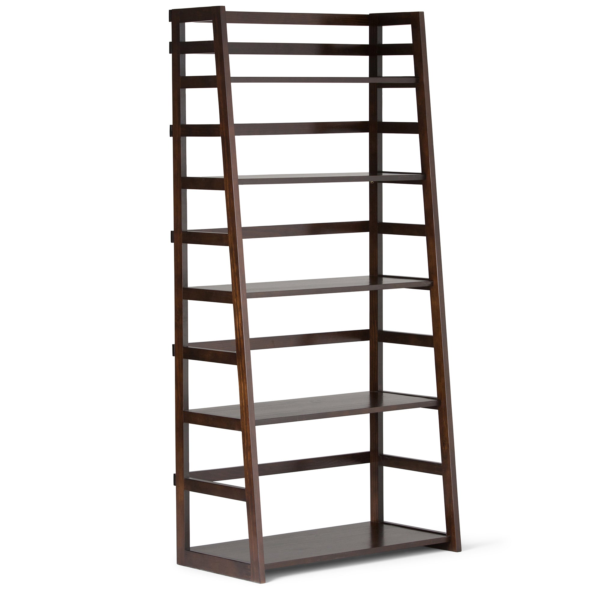 Brunette Brown | Acadian Ladder Shelf Bookcase