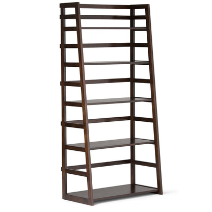 Brunette Brown | Acadian Ladder Shelf Bookcase