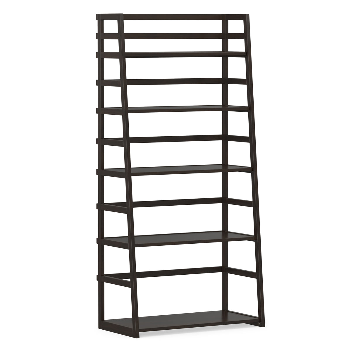 Brunette Brown | Acadian Ladder Shelf Bookcase