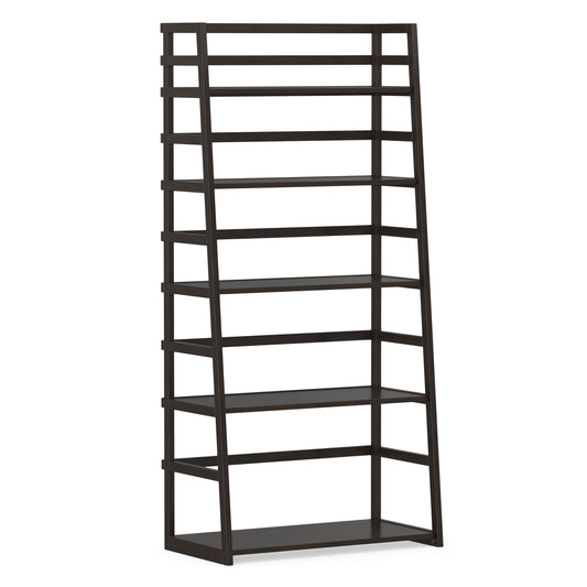 Brunette Brown | Acadian Ladder Shelf Bookcase