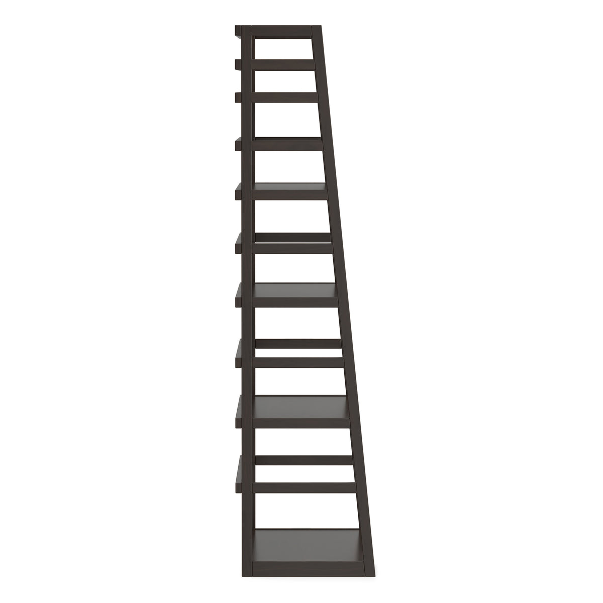 Brunette Brown | Acadian Ladder Shelf Bookcase