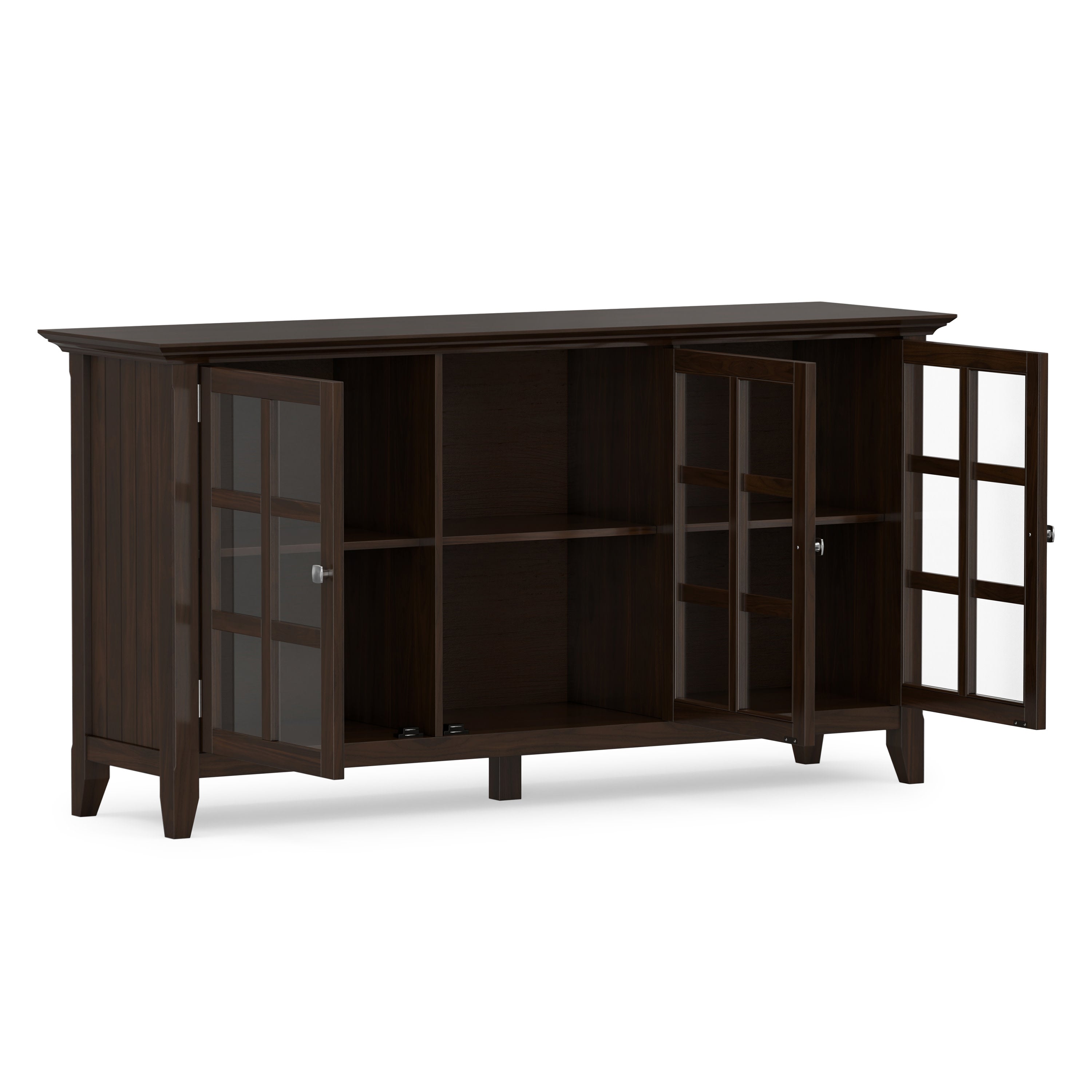 Solid Wood Storage Cabinet | Acadian Wide Storage Cabinet – Simpli