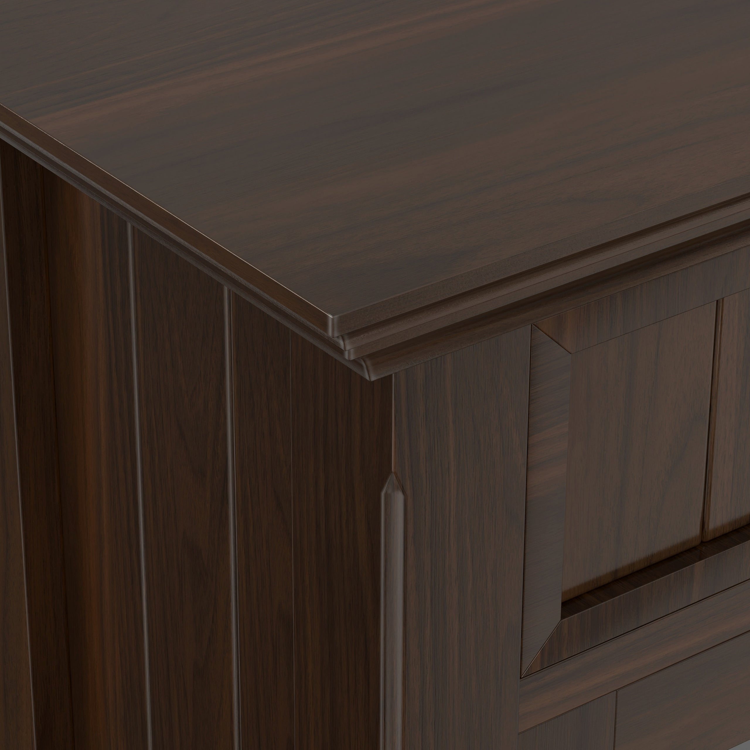 Brunette Brown | Acadian Entryway Storage Cabinet