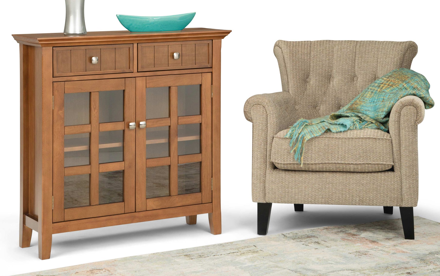 Light Golden Brown | Acadian Entryway Storage Cabinet