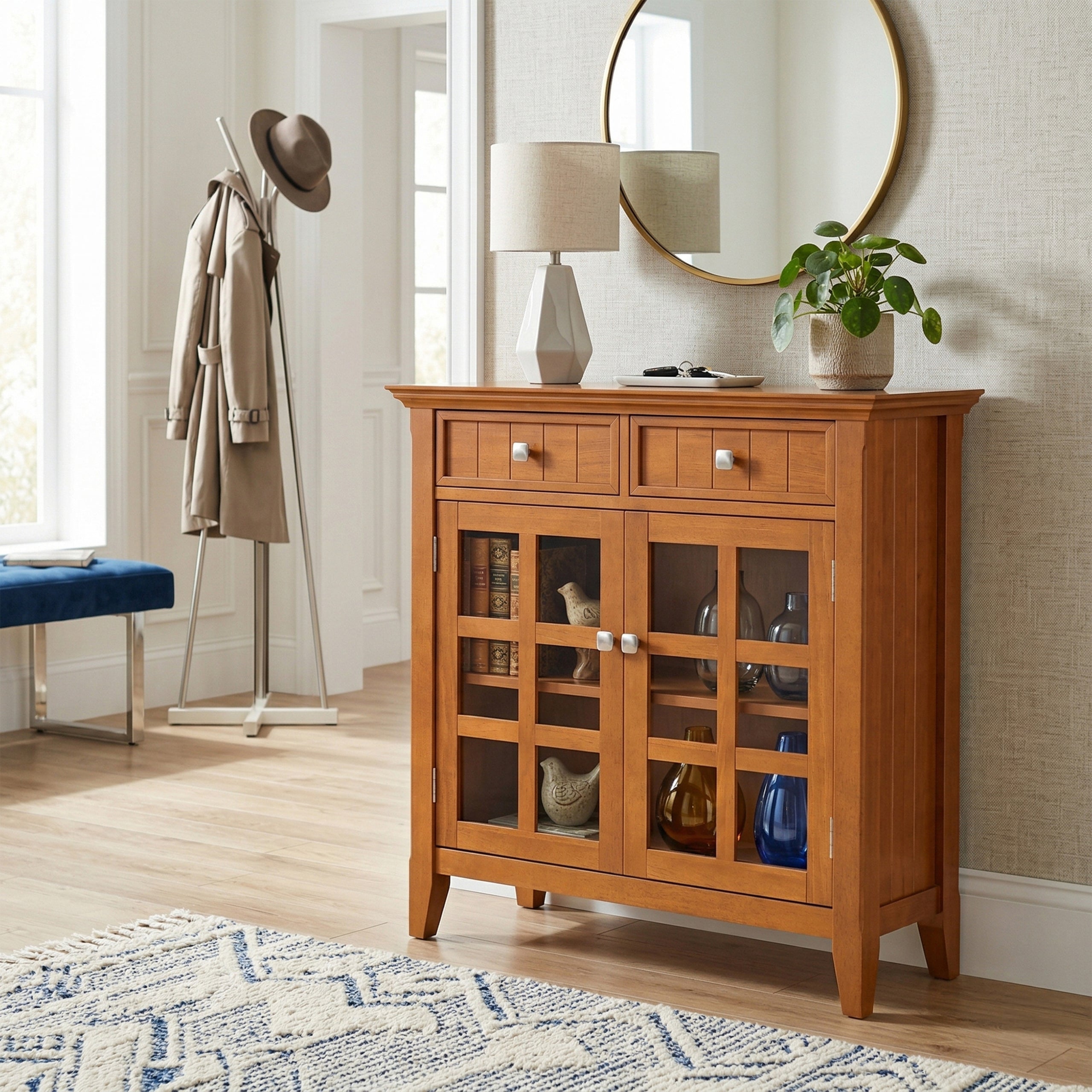 Light Golden Brown | Acadian Entryway Storage Cabinet
