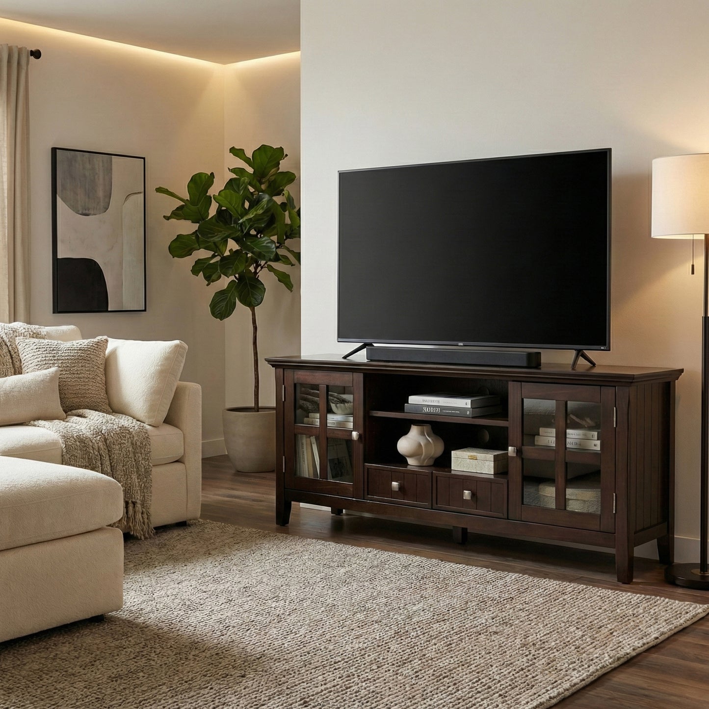 Brunette Brown | Acadian 60 inch TV Media Stand