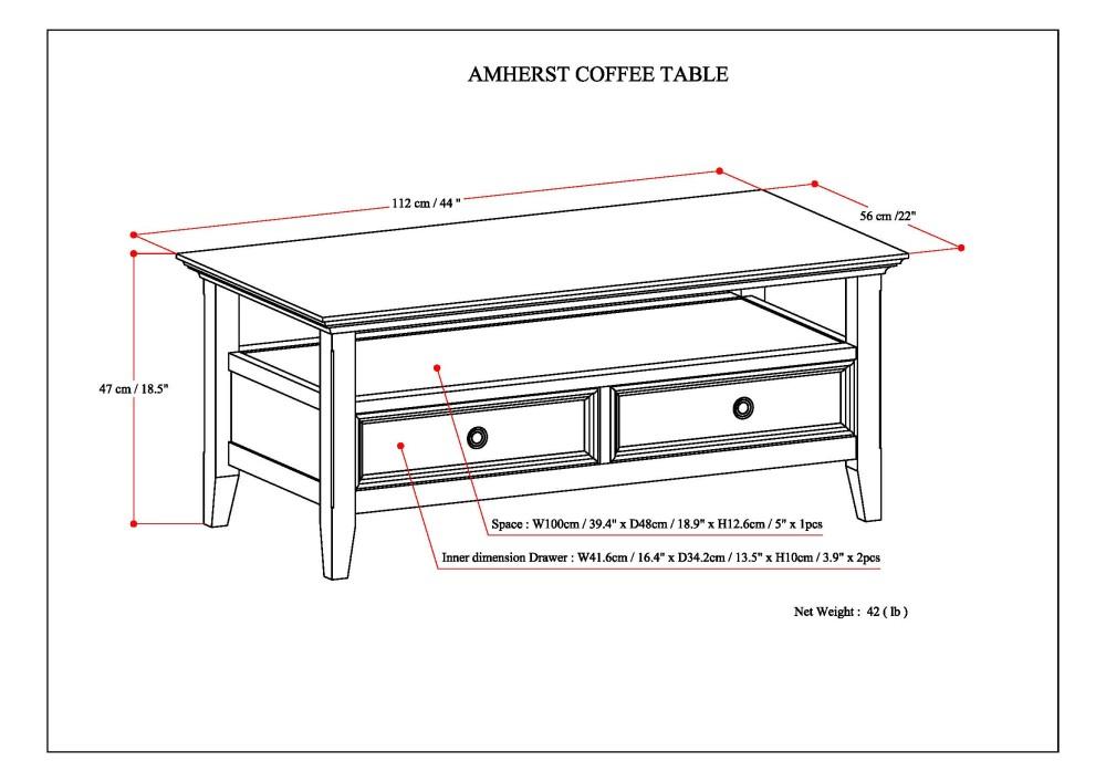 Hickory Brown | Amherst Coffee Table