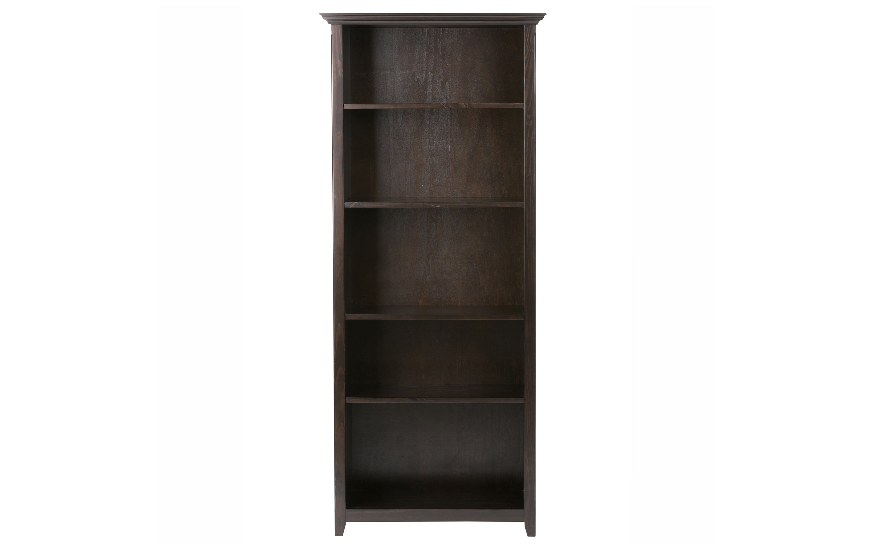 Solid Wood Bookcase | Amherst 5 Shelf Bookcase – Simpli Home