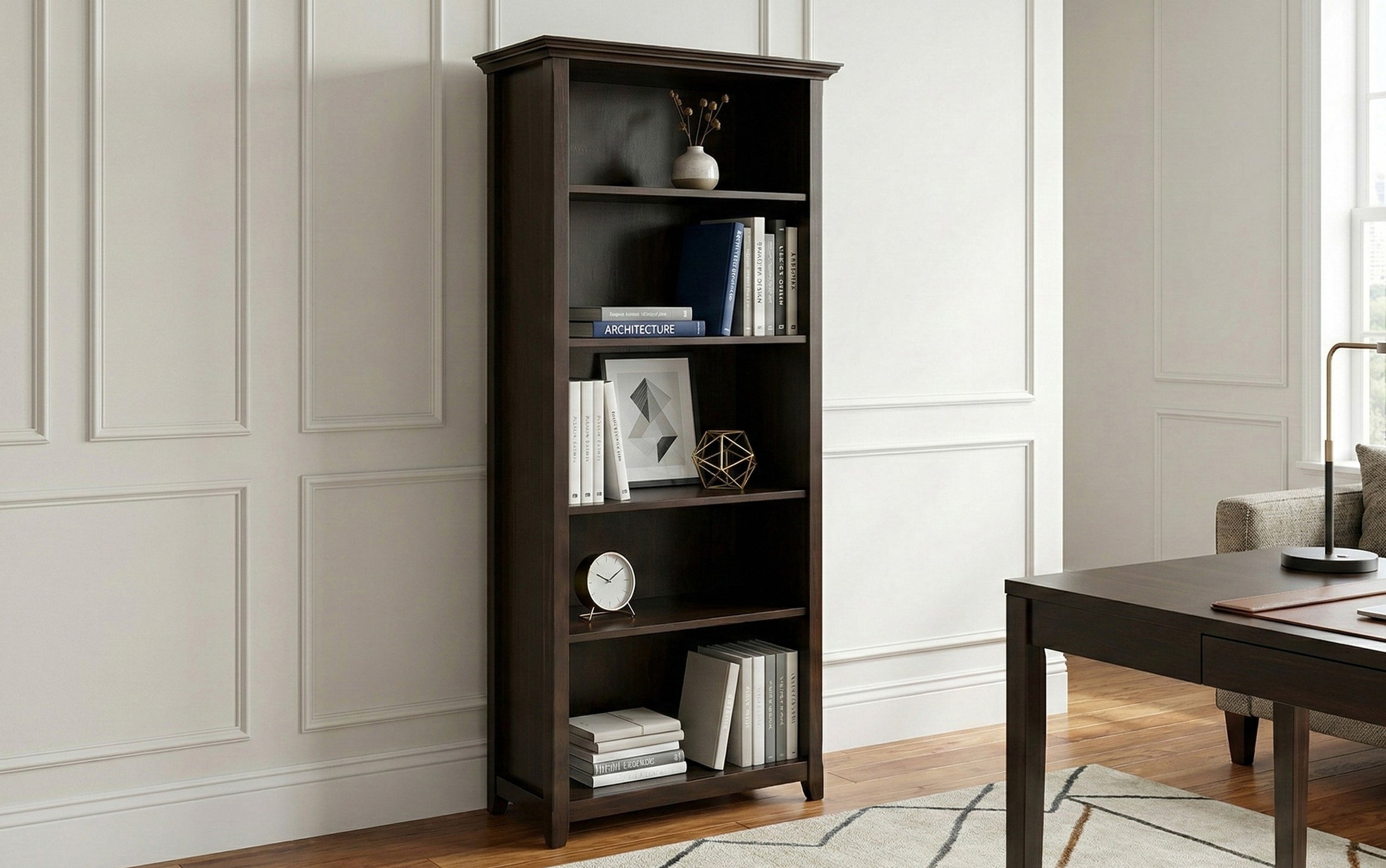 Hickory Brown | Amherst 5 Shelf Bookcase