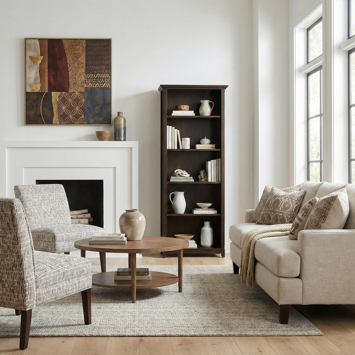 Hickory Brown | Amherst 30 inch 5 Shelf Bookcase