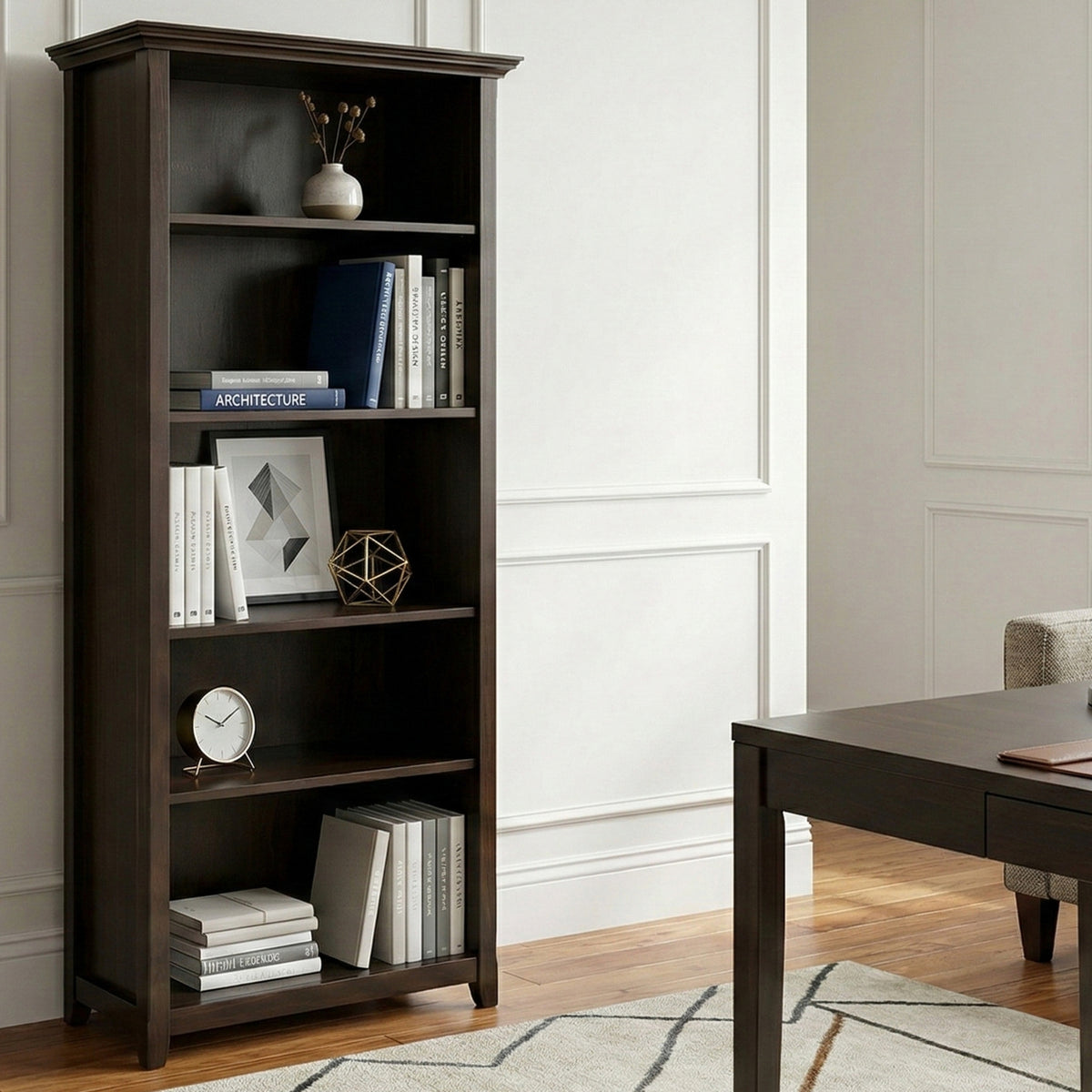 Hickory Brown | Amherst 30 inch 5 Shelf Bookcase