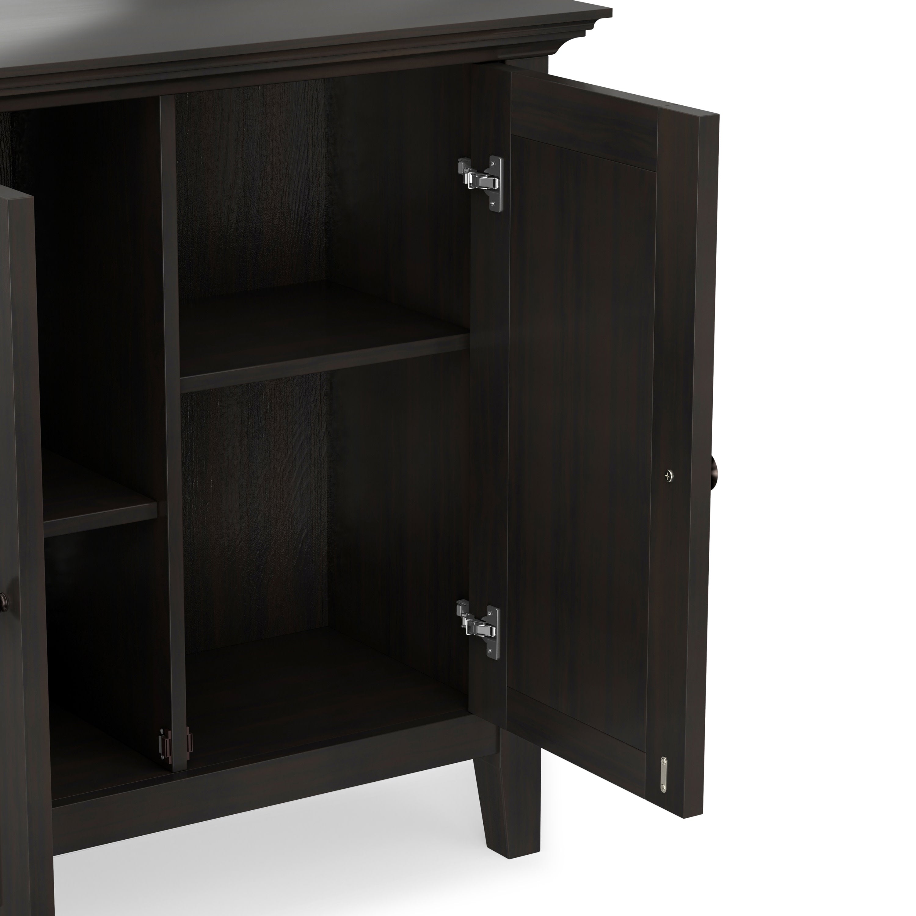 Solid Wood Storage Cabinet | Amherst Low Storage Cabinet – Simpli Home