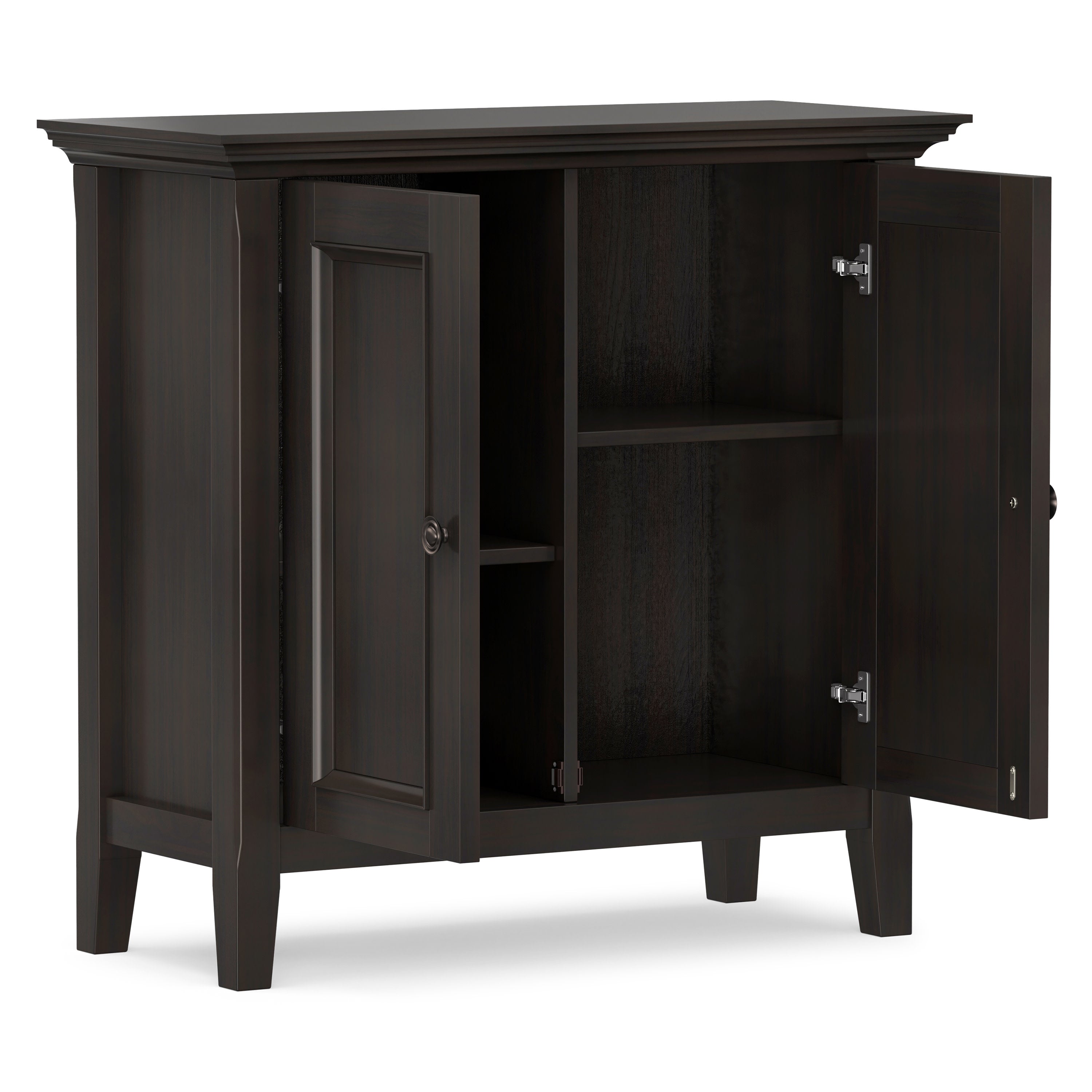 Solid Wood Storage Cabinet | Amherst Low Storage Cabinet – Simpli Home