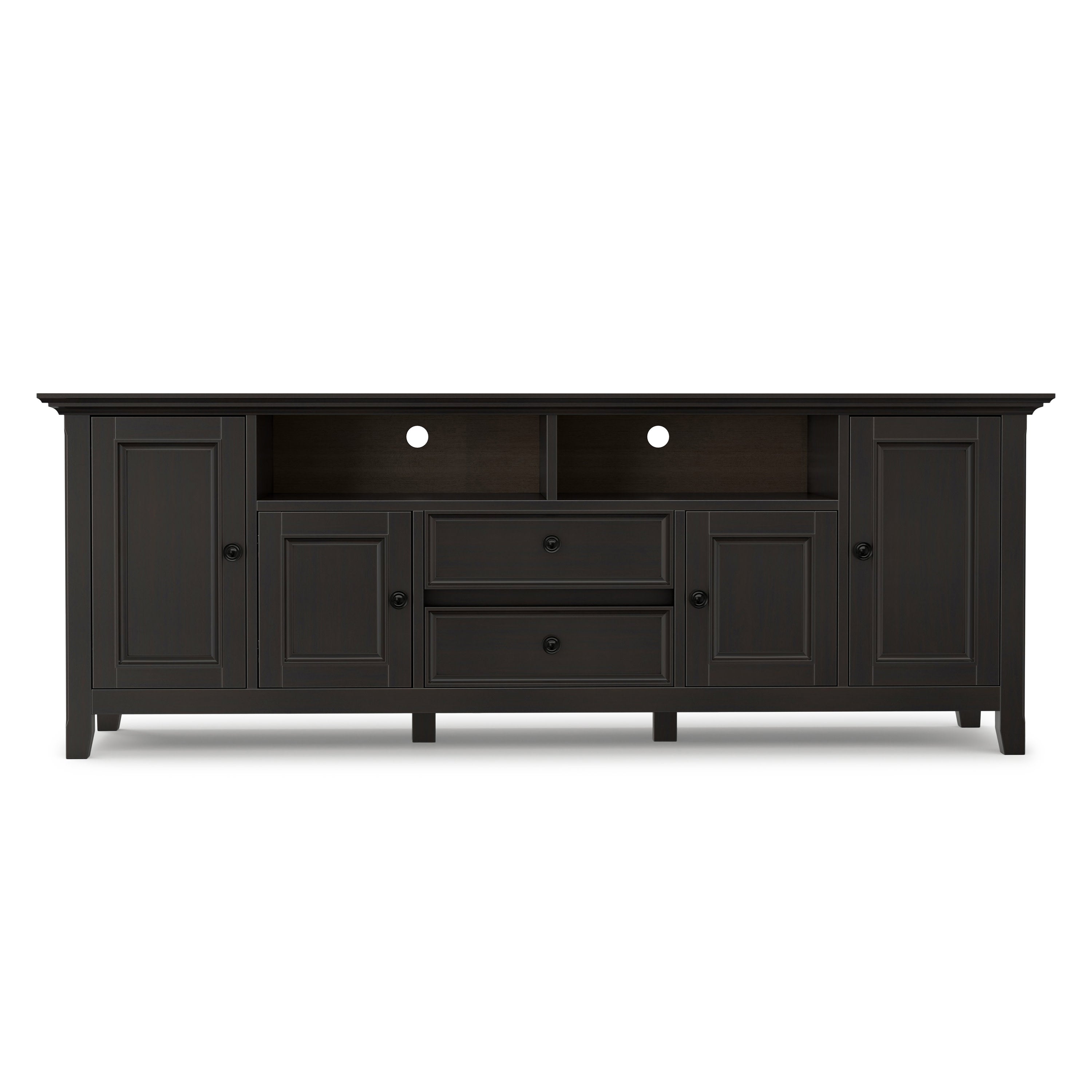 激安★スリムPCセット52 72 Inch Solid Wood TV Stand | Amherst Wide TV Media Stand – Simpli